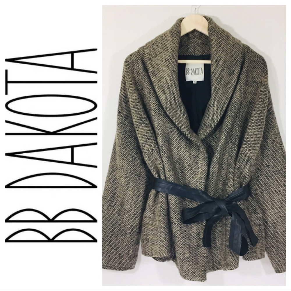 VTG BB Dakota Tweed Belted Blazer Jacket